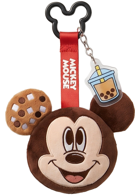 Brown Mickey Mouse Bubble Tea Plushie Tote Bag