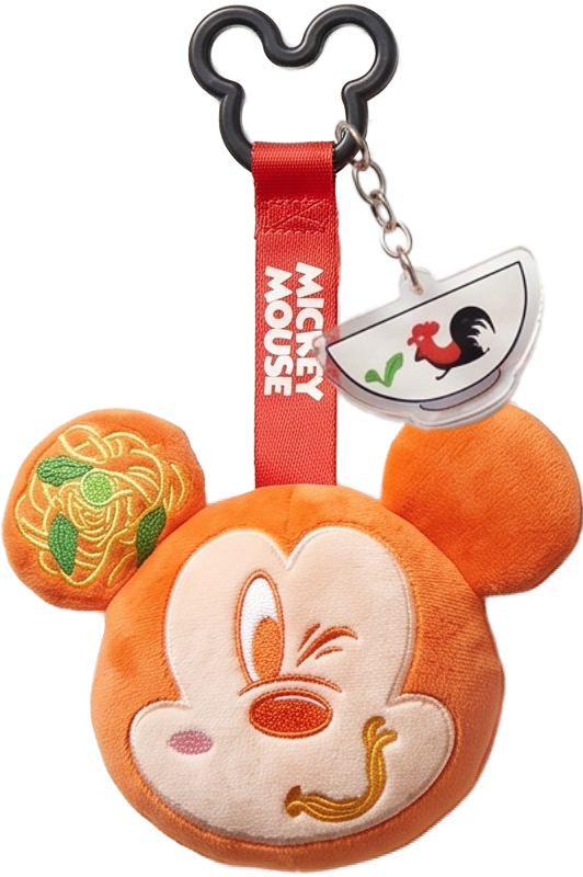 Orange Mickey Mouse Curry Noodle Plushie Tote Bag