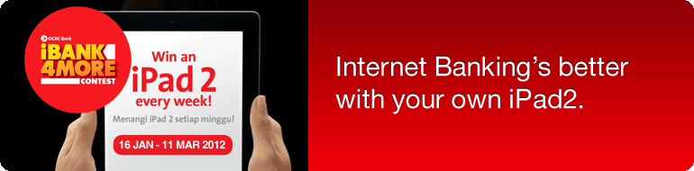 Internet Banking's better with your own iPad2.