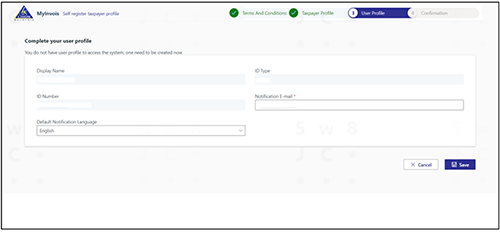 setup company tax profile step 4