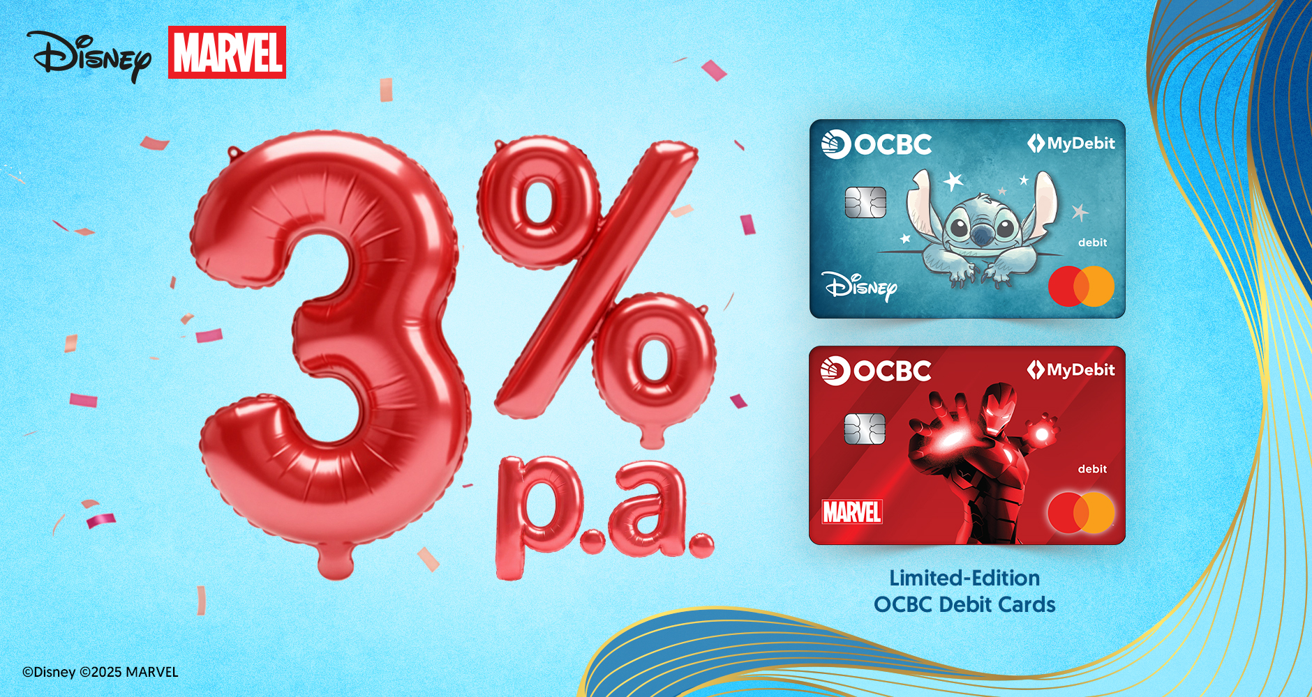 Earn up to 3% p.a. when you deposit, pay and spend with an OCBC 360 Account/-i.