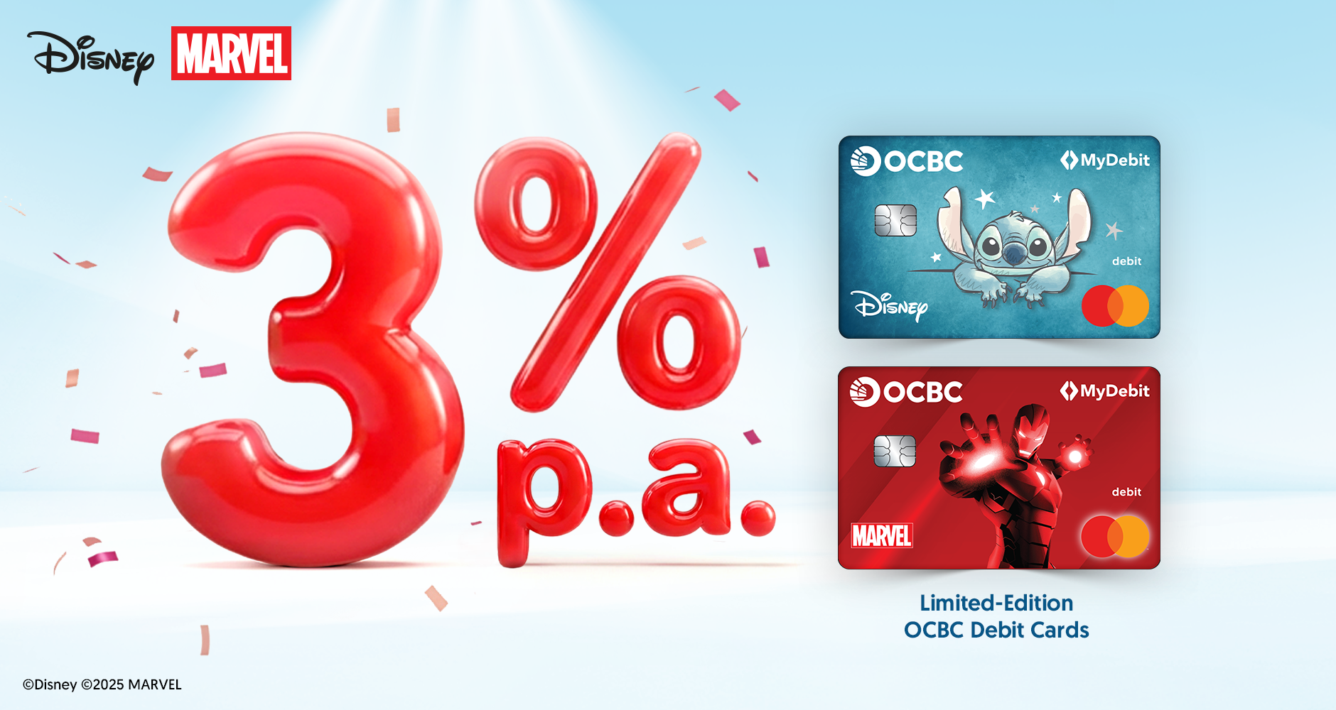 Earn up to 3% p.a. when you deposit, pay and spend with an OCBC 360 Account/-i.