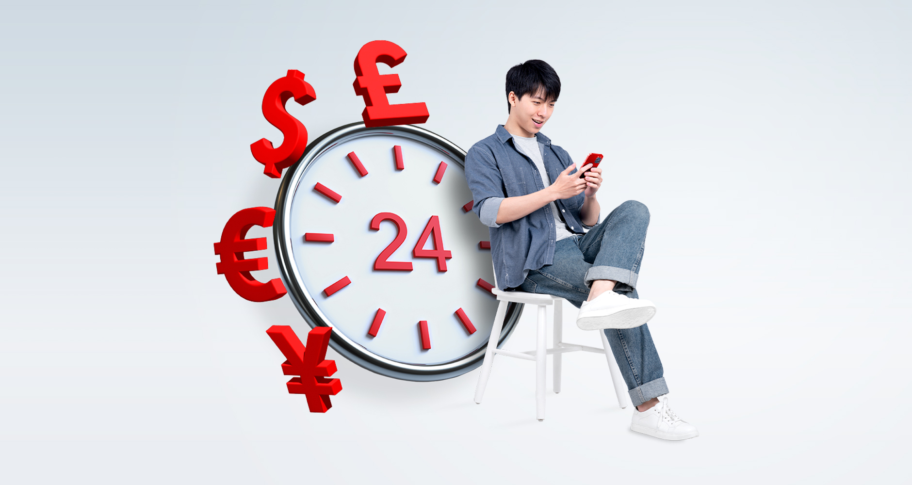 Skip the account service charge with our Online Foreign Exchange service