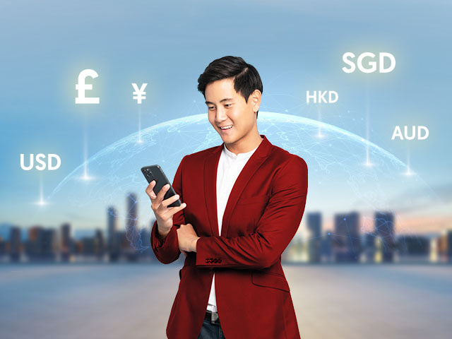 Gain access to 10 global currencies right at your fingertips