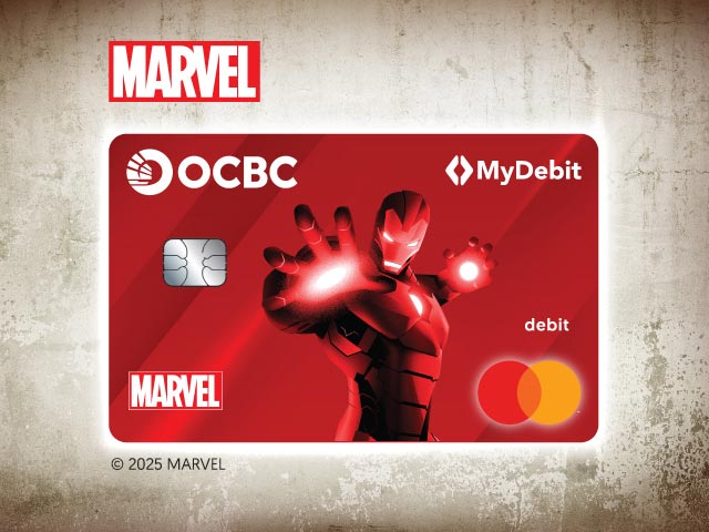 Built for bold moves. Get your Limited-Edition OCBC Iron Man Debit Card