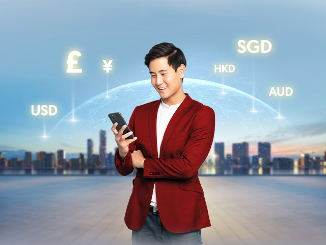 Gain access to 10 global currencies right at your fingertips