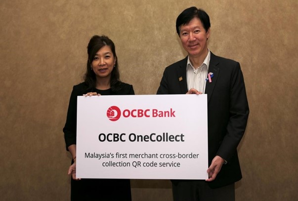 Ms Chong Lee Ying, Managing Director & Head of Global Transaction Banking, OCBC Bank (Malaysia) Berhad and Dato’ Ong Eng Bin, CEO of OCBC Bank (Malaysia) Berhad introducing OCBC OneCollect, Malaysia’s first merchant cross-border QR code collection service which is set to benefit local businesses and Singapore bank account holders 